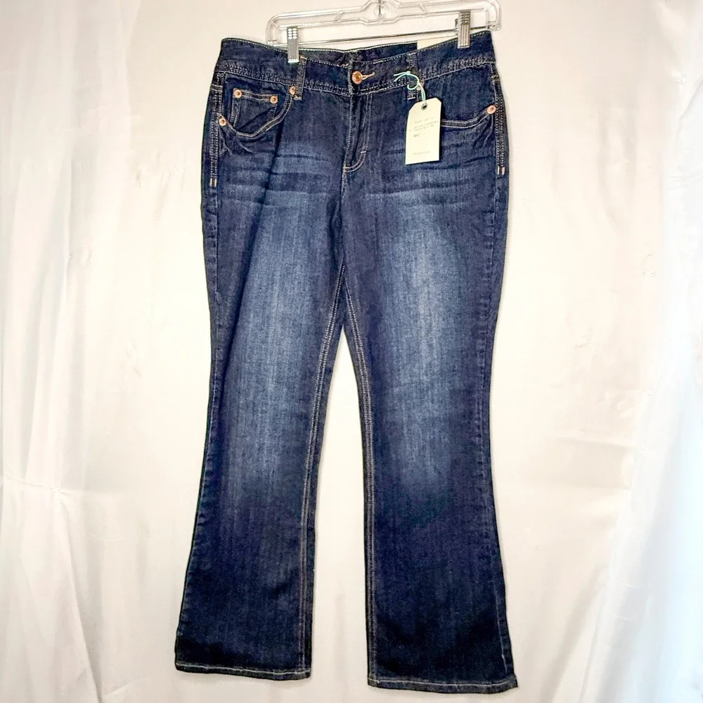 Maurices Premium NWT Bootcut Jeans Women's 9/10 Dark Wash Y2K Stretch Denim